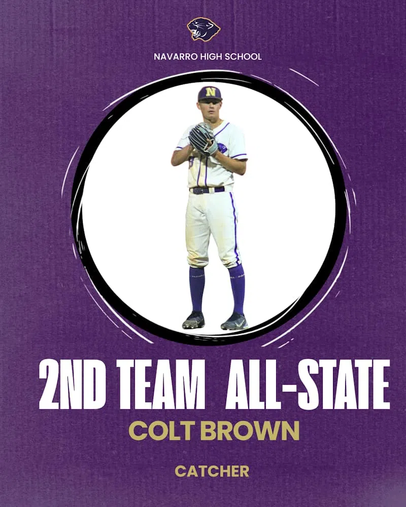 Navarro's Brown and Taylor named to Texas sports writers all-state baseball team