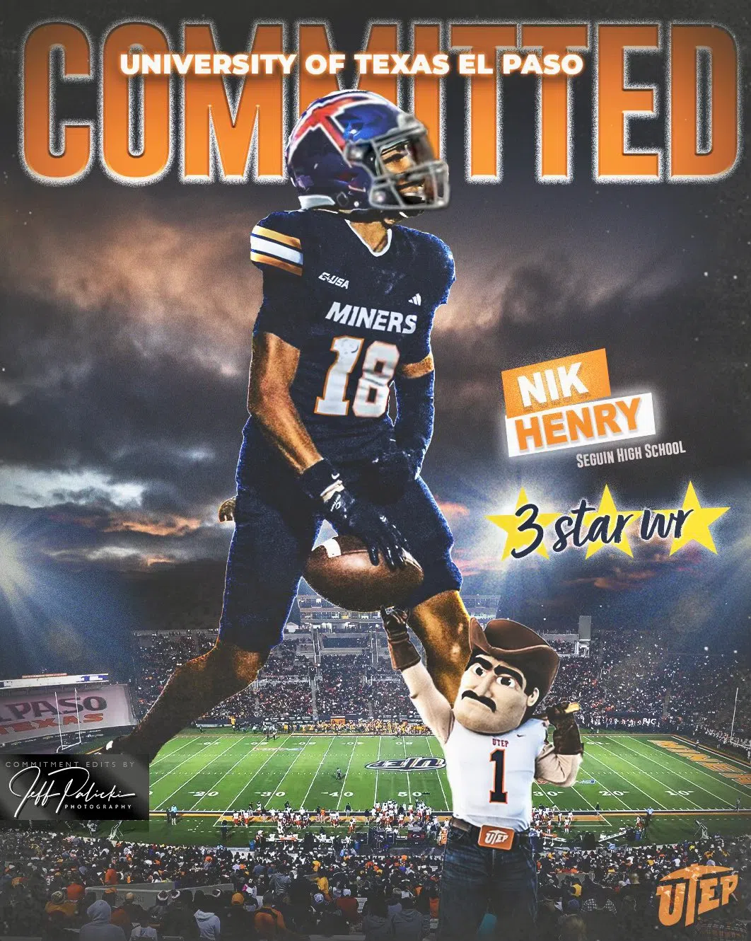 Seguin three-star wideout Henry commits to UTEP