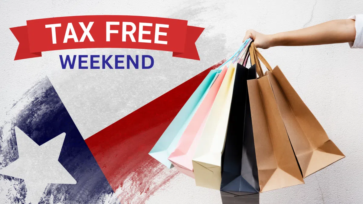 The tax-free weekend has begun in Texas