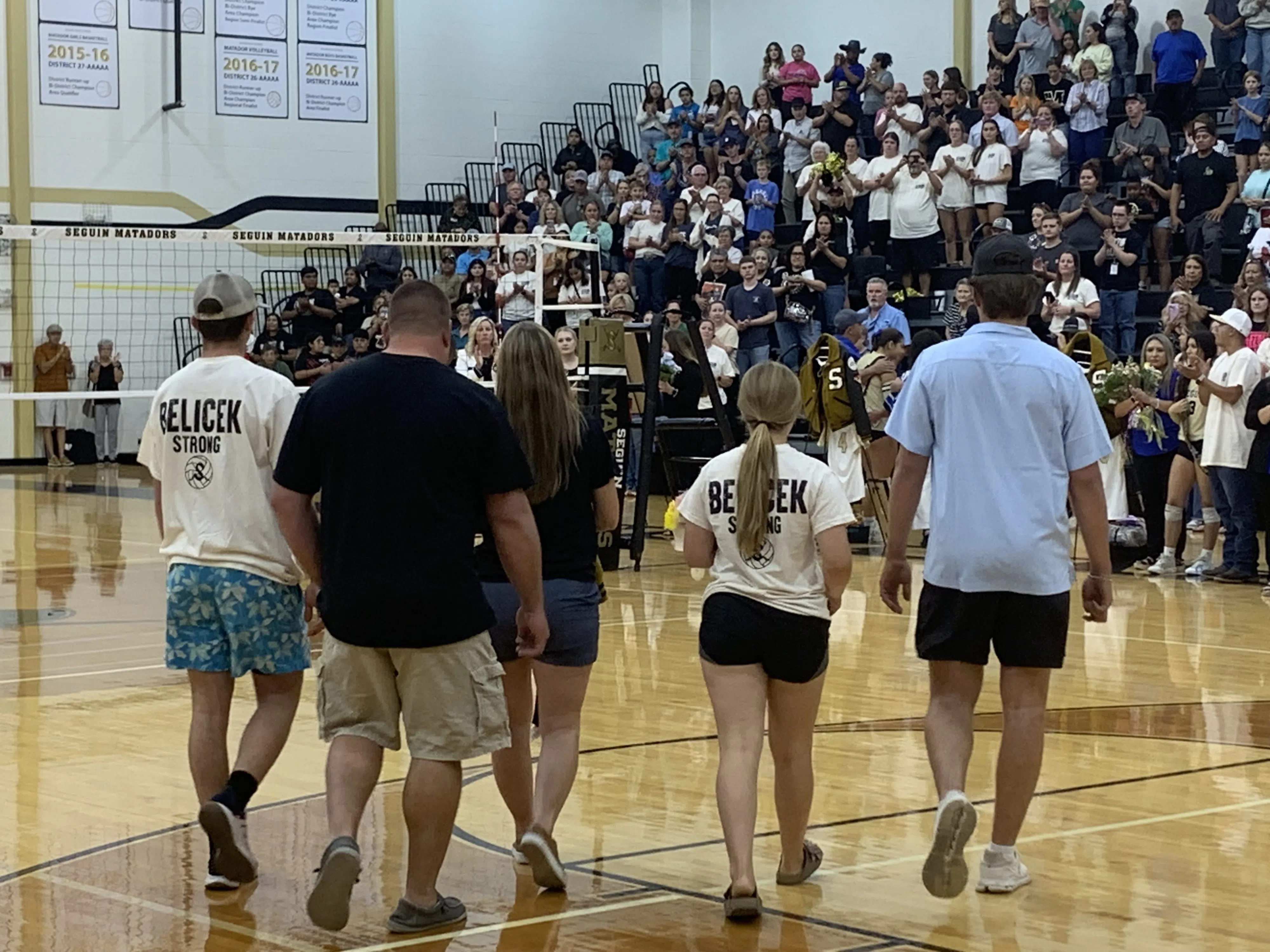 High school volleyball: Seguin Lady Matadors claim district title, honor fallen Belicek on Senior Night