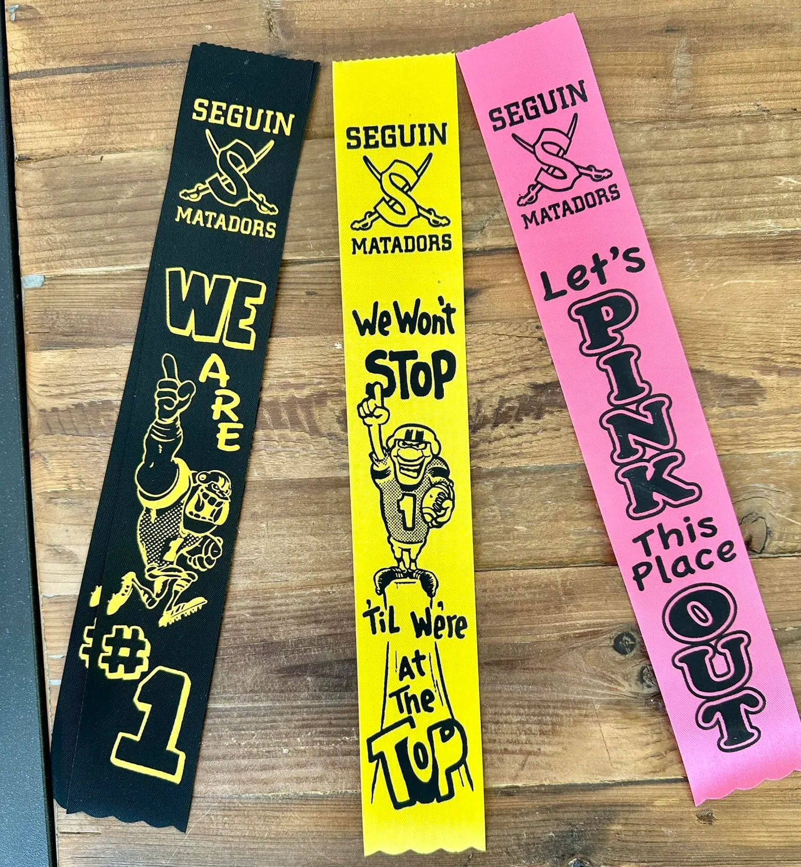 Spirit ribbons available for Friday's "Pink Out" at Matador Stadium