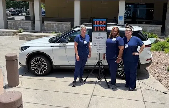 Thermometer display at GRMC raises awareness of child heatstroke dangers