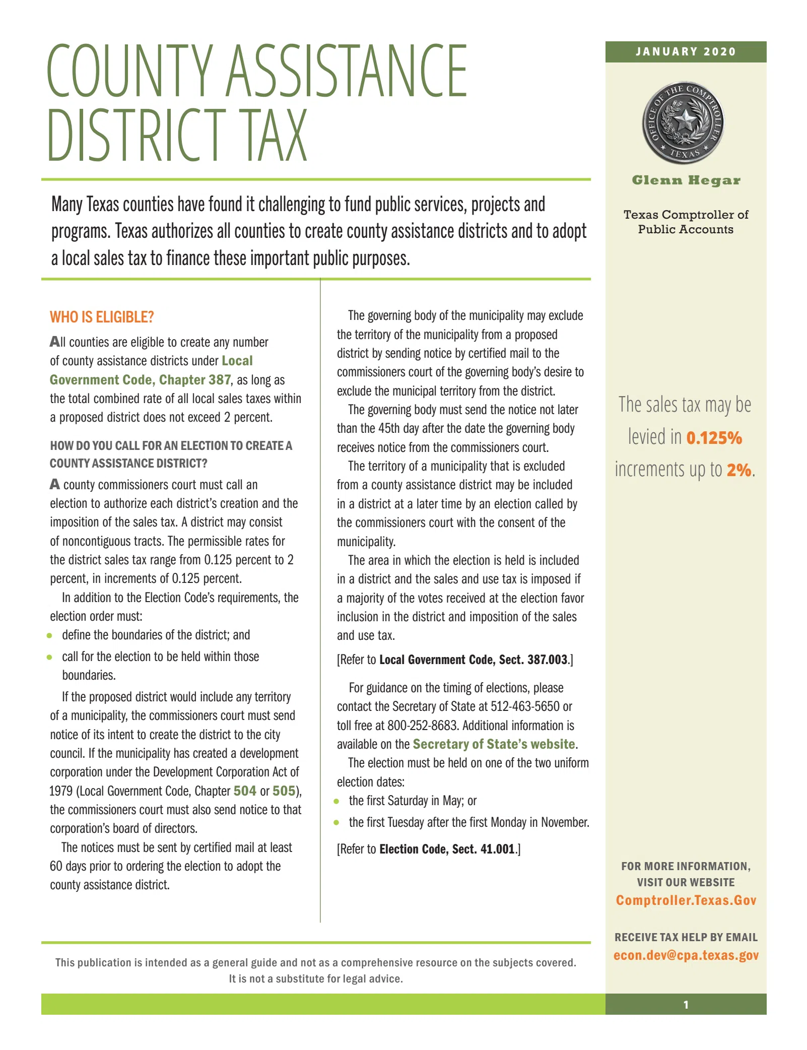 Public hearings on tap for possible County Assistant District election