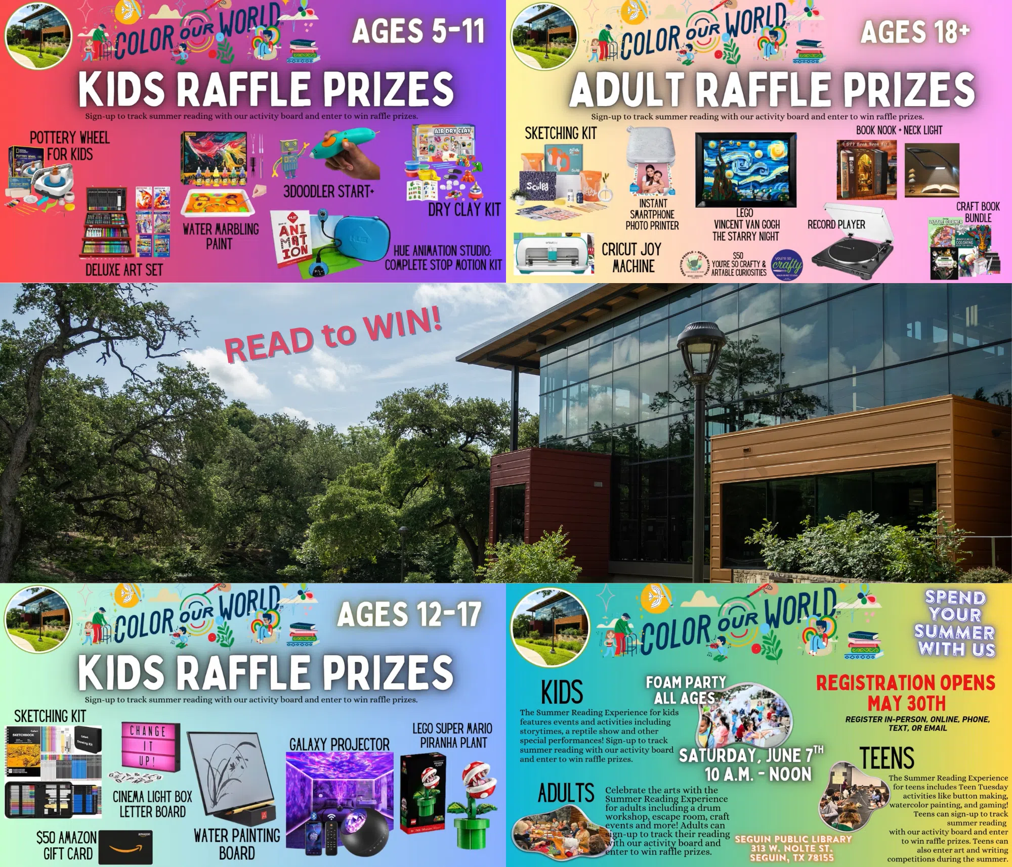 Last Call for Summer Reading Raffle Entries at Seguin Public Library