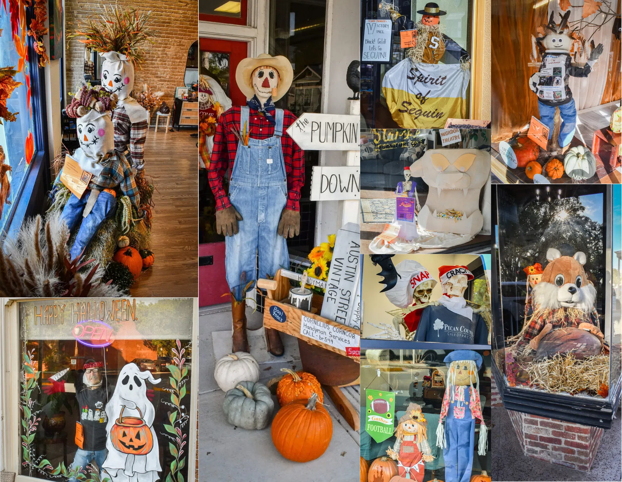 Downtown Scarecrow & Skeleton winners bring fall fun to Seguin