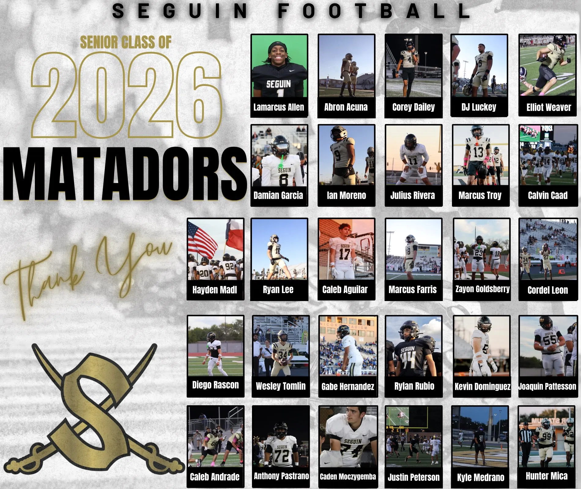 Seguin Matadors conclude 2025 season tonight with Senior Night on KWED