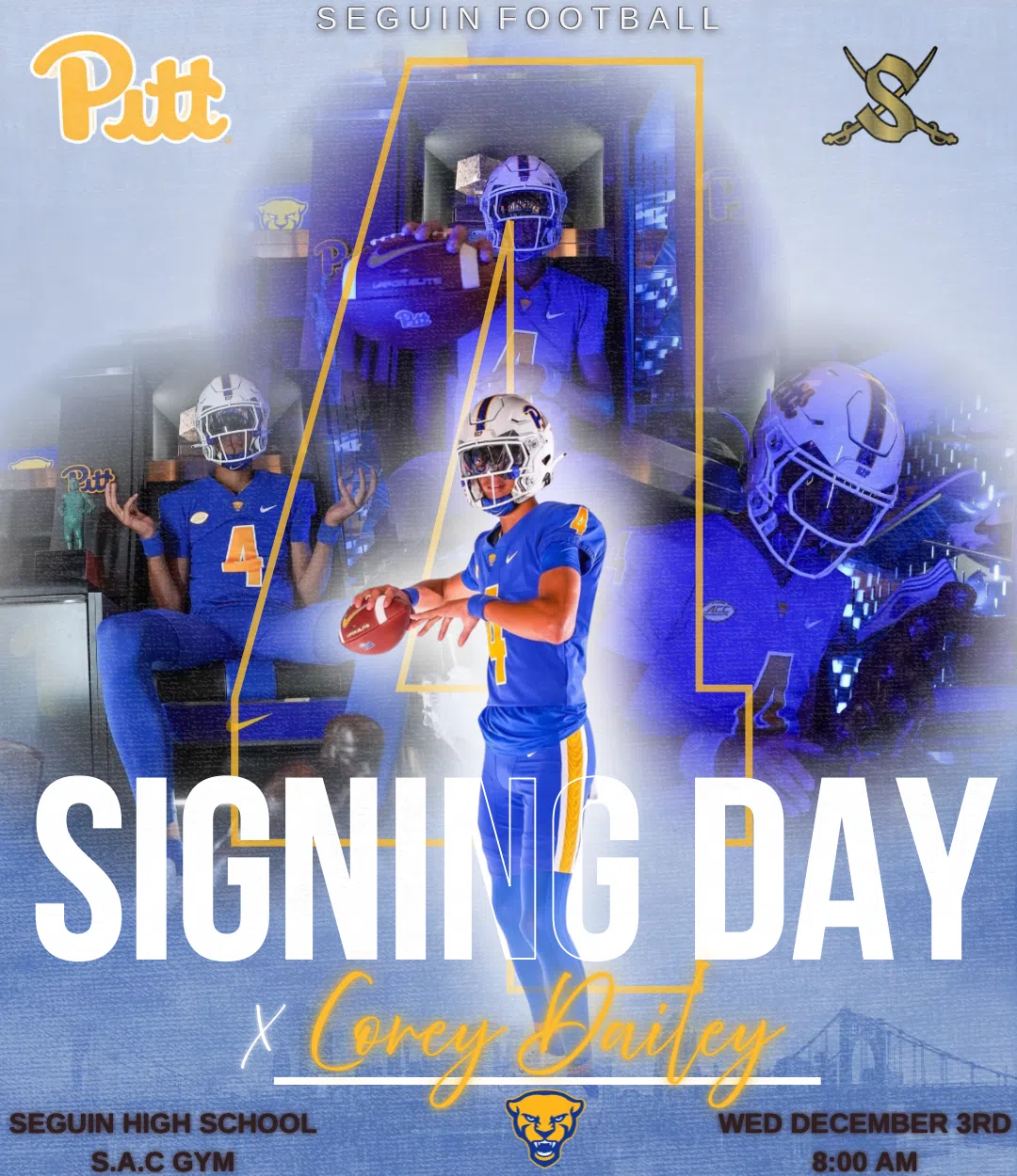 Seguin quarterback Corey Dailey to sign with Pitt on Wednesday