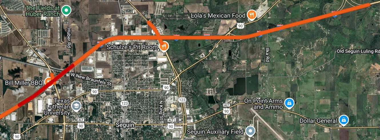 I-10 West closed following overnight crash in Seguin