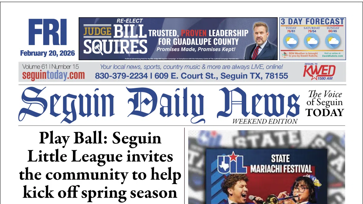 SDN: February 20, 2026 | Seguin Today