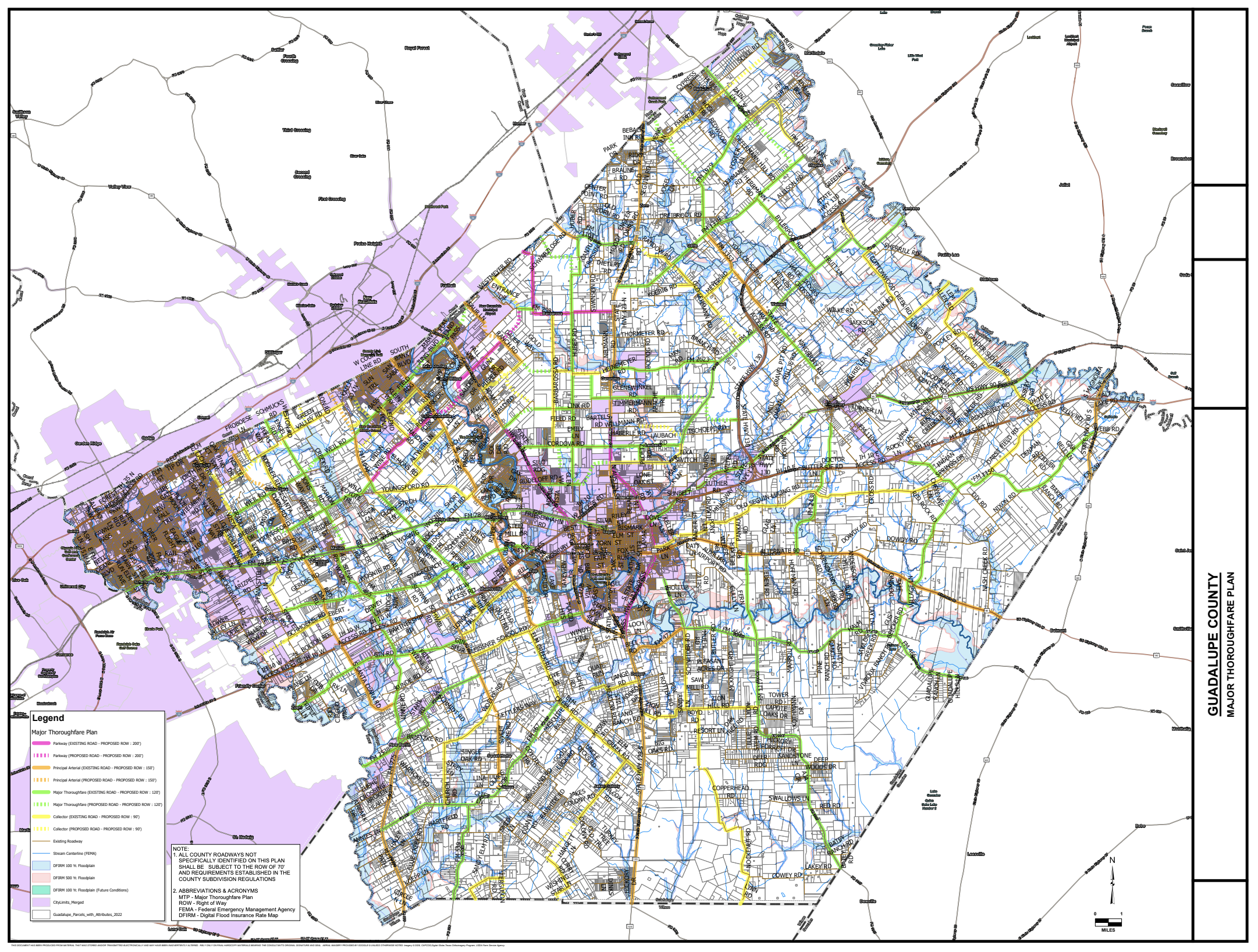 Guadalupe County to hold public hearing, take possible action on Major Thoroughfare Plan