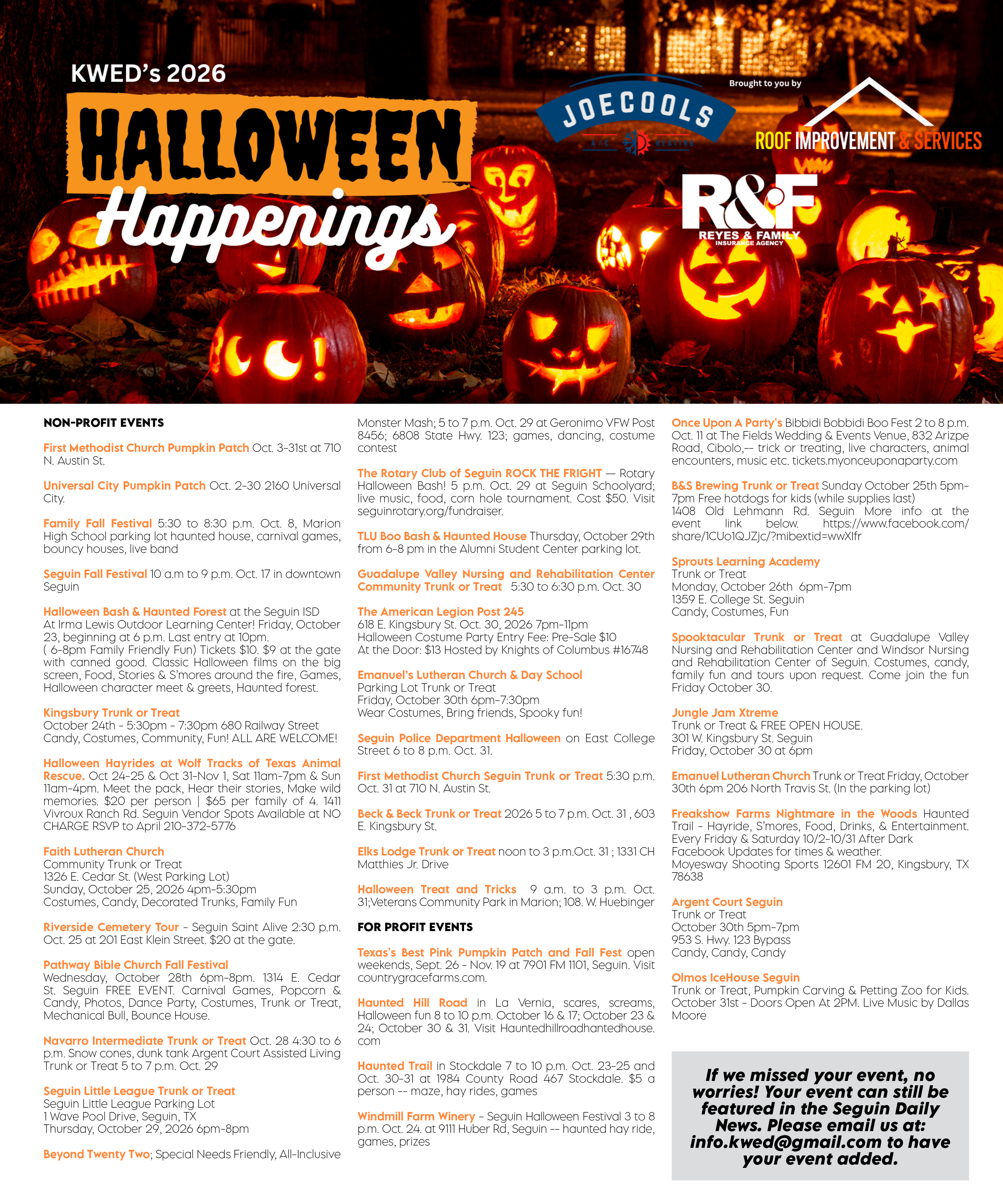 KWED ensuring holiday fun with free Halloween Happenings guide