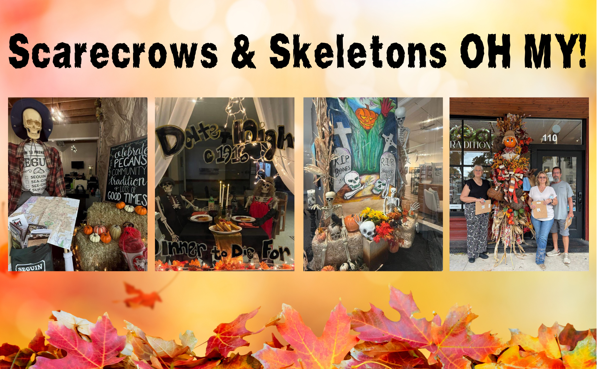 Final week to enjoy this years top skeletons, scarecrows