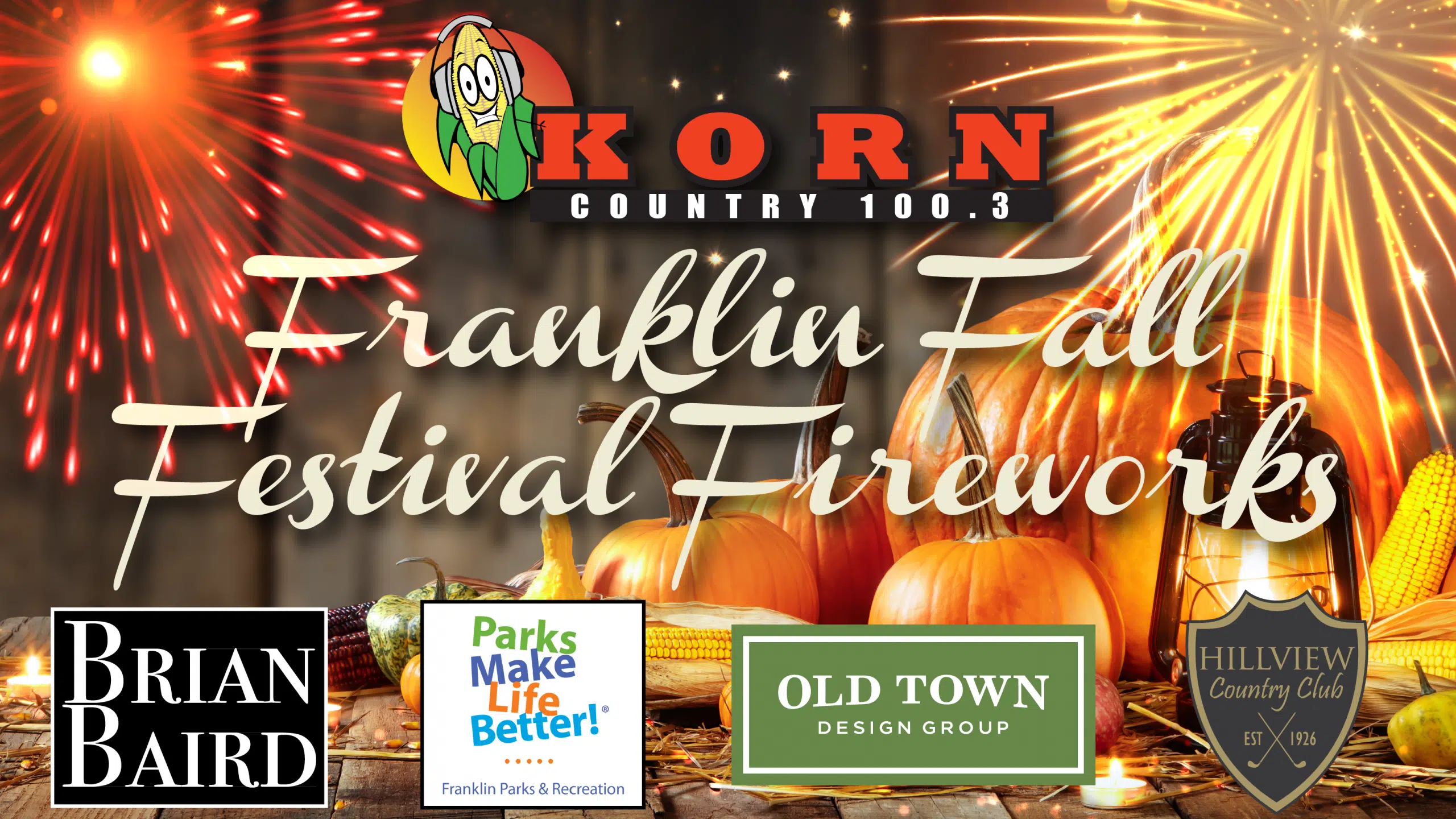 Franklin Fall Festival Fireworks KORN Country 100.3 WYGBFM