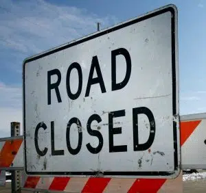 Part of C.R. 400 W closed today