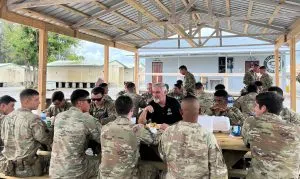 Holcomb visits Hoosier soldiers in Kenya ahead of Thanksgiving