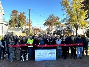 Ribbon cut for Yandes Street brick project