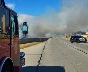 Grass fire in median closes US 31 for an hour on north side of Columbus