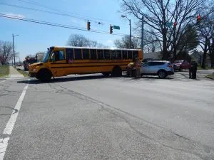 No injuries reported in school bus crash