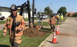 Emergency, utility crews fix gas leak