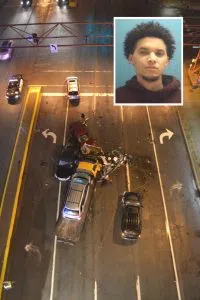 Suspected drunk driver rams police car