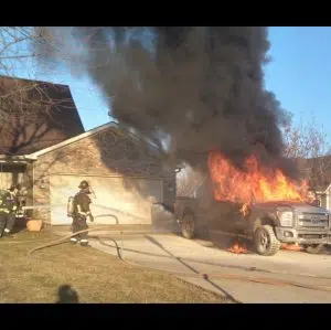 Franklin vehicle fire extinguished