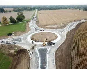 State Road 144 roundabout construction progresses