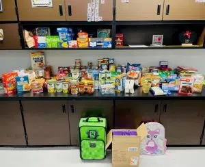 Hope students help Pack-A-Patrol Car; food drive ends Monday