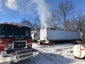No one injured in trailer fire used as shelter