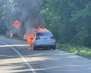 No injuries in Taylorsville car fire