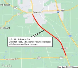 Johnson County US 31 project begins Tuesday