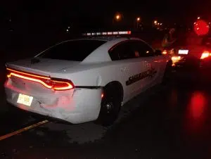 Deputy's car struck by alleged drunk driver
