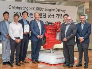 Cummins, Hyundai Construction Equipment celebrate 300,000th engine