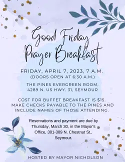 Seymour mayor to host Good Friday Prayer Breakfast