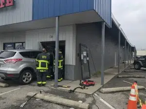 Car crashes into Central Cafe entrance