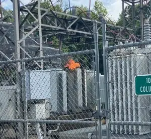 Lightning causes REMC substation to catch fire, 500 lose power