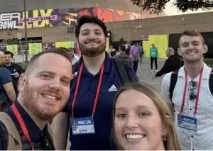 Franklin College student journalist from Whiteland covers Super Bowl