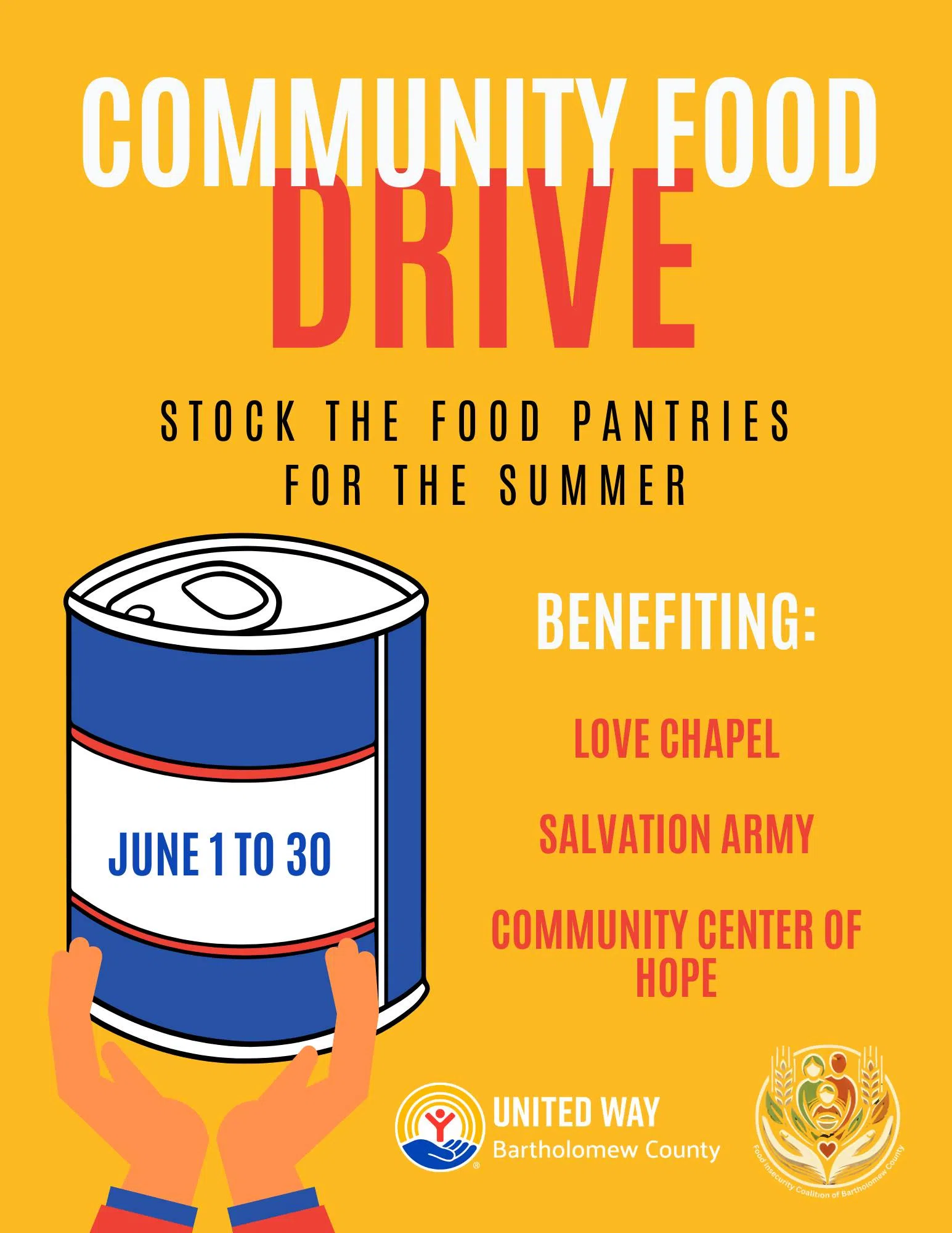 United Way's Community Food Drive ends Monday