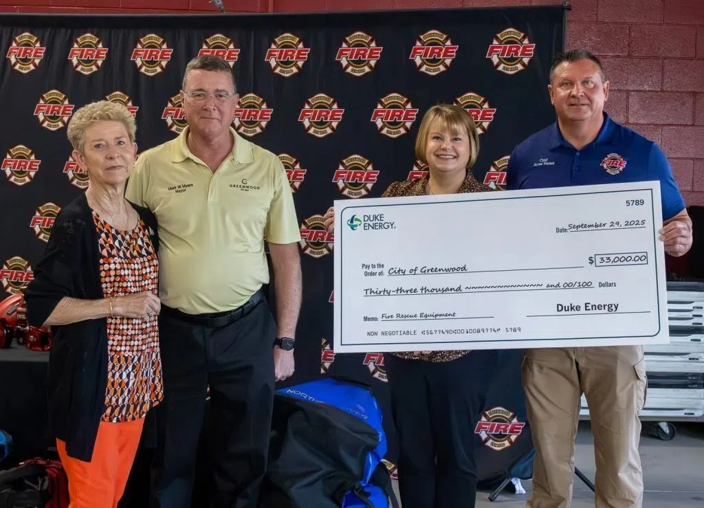 Duke Energy donates $33K to Greenwood Fire Department
