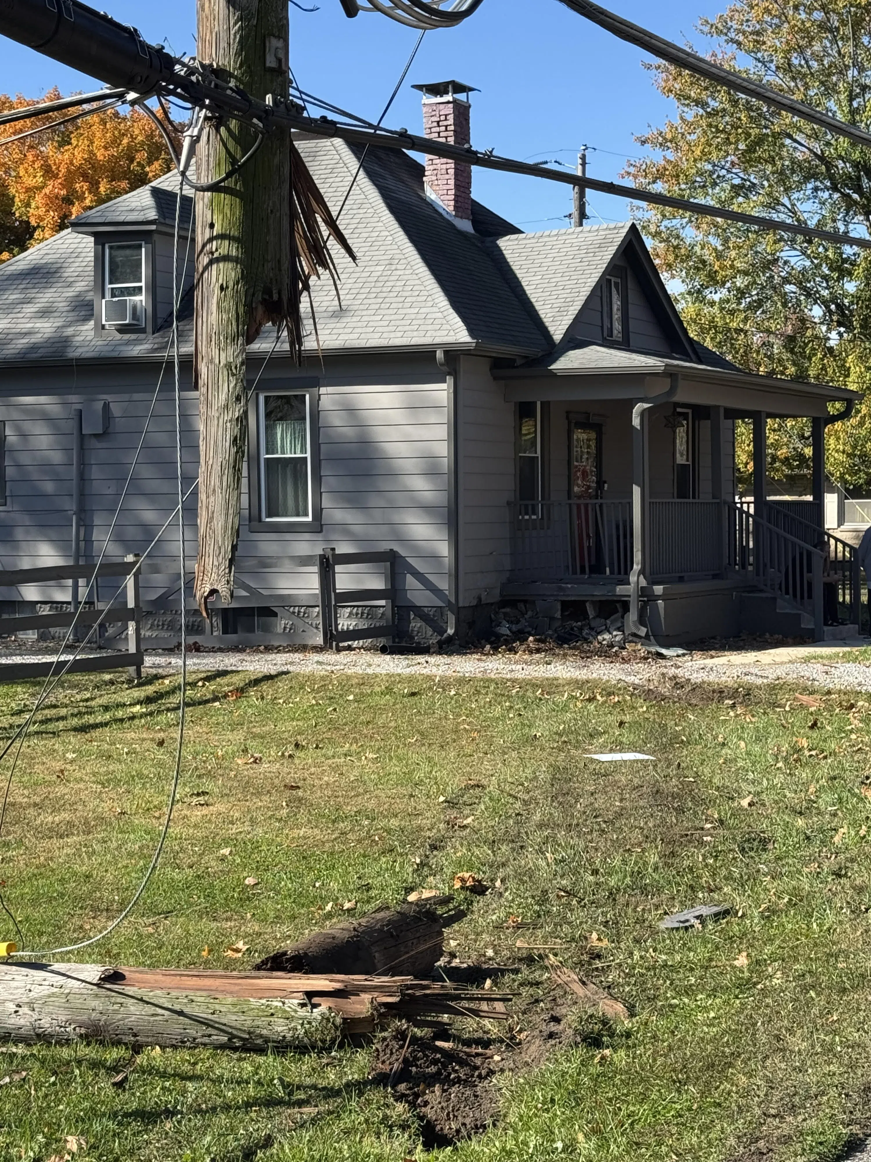 Portion of McKinley Avenue closed Friday morning after crash breaks telephone pole