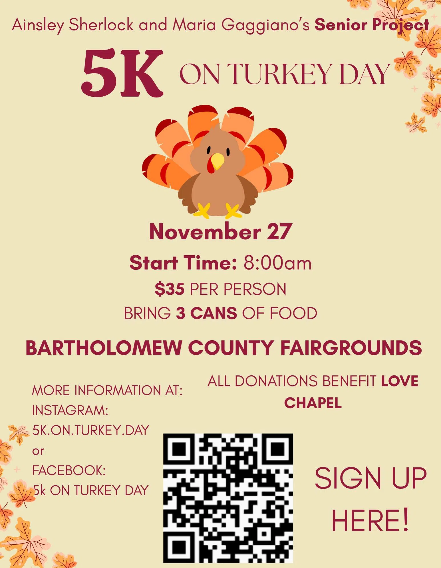 '5K on Turkey Day' returns to Bartholomew County Fairgrounds on Thanksgiving morning