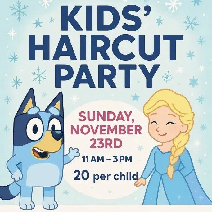 Meet Bluey and Disney Princesses at Kids' Haircut Party in North Vernon