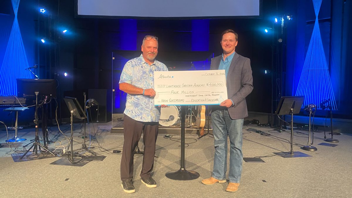 Sylvan Lake's Lighthouse Christian Academy receives $4 million for new school