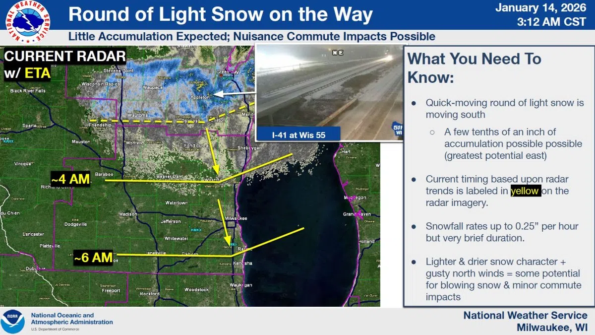Several Rounds of Snow Expected, Brief Today – Longer Thursday Through Saturday