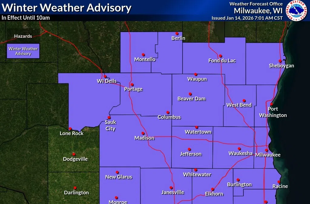 Brief Winter Weather Advisory Issued for Southern Wisconsin