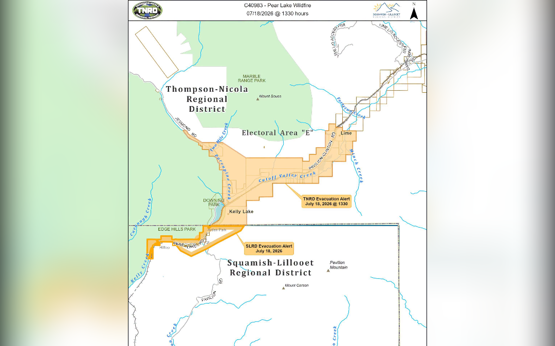 Pear Lake wildfire prompts evacuation alert
