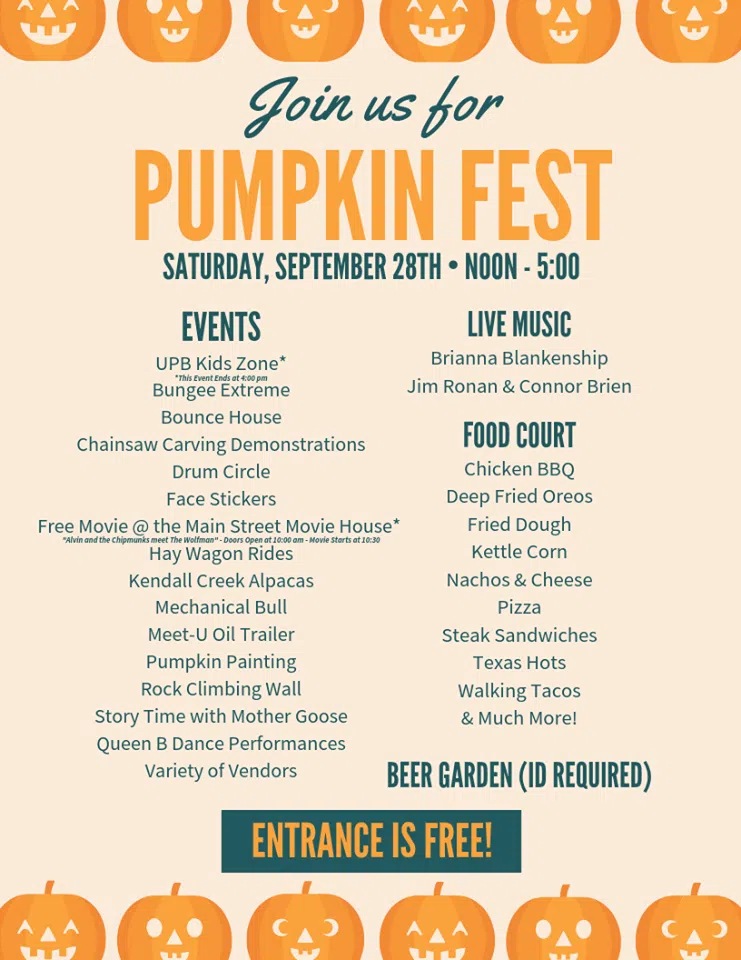 Pumpkin Fest Set for Saturday
