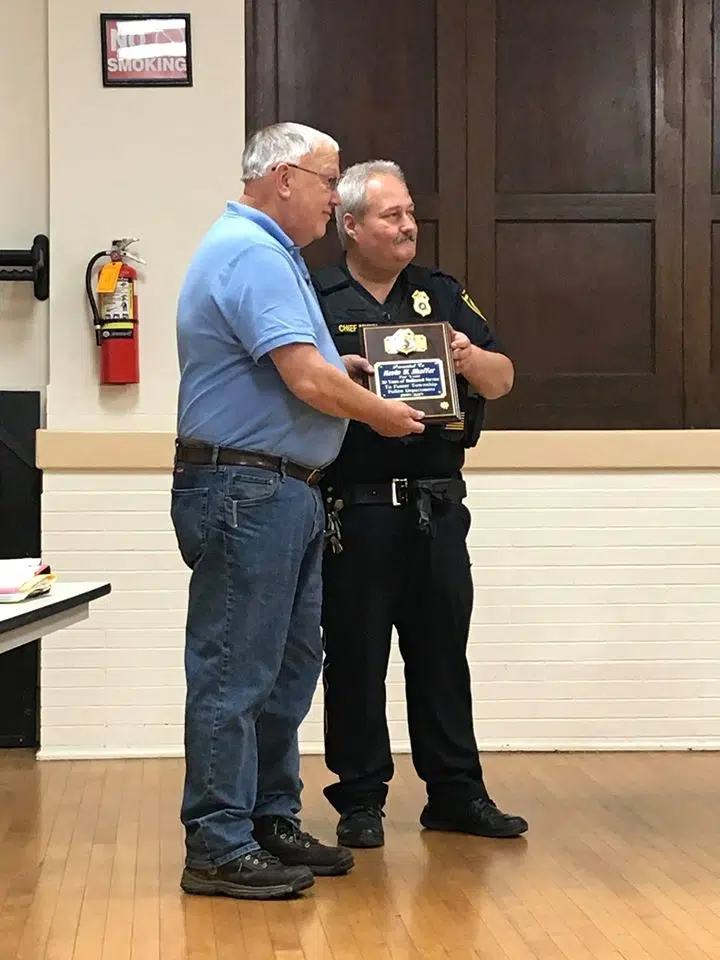 Foster Township Recognizes Officer Kevin Shaffer