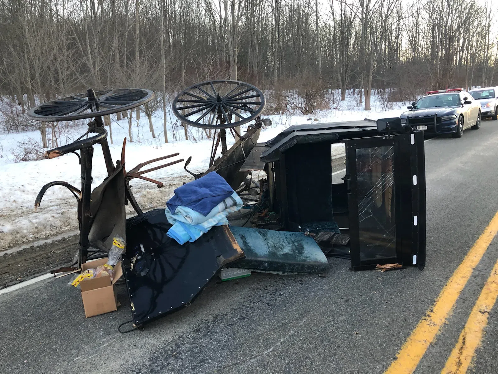 Vehicle Rear-Ends Amish Buggy