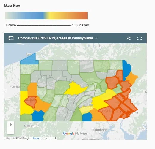 PA COVID-19 Cases: 2,218 in 50 Counties