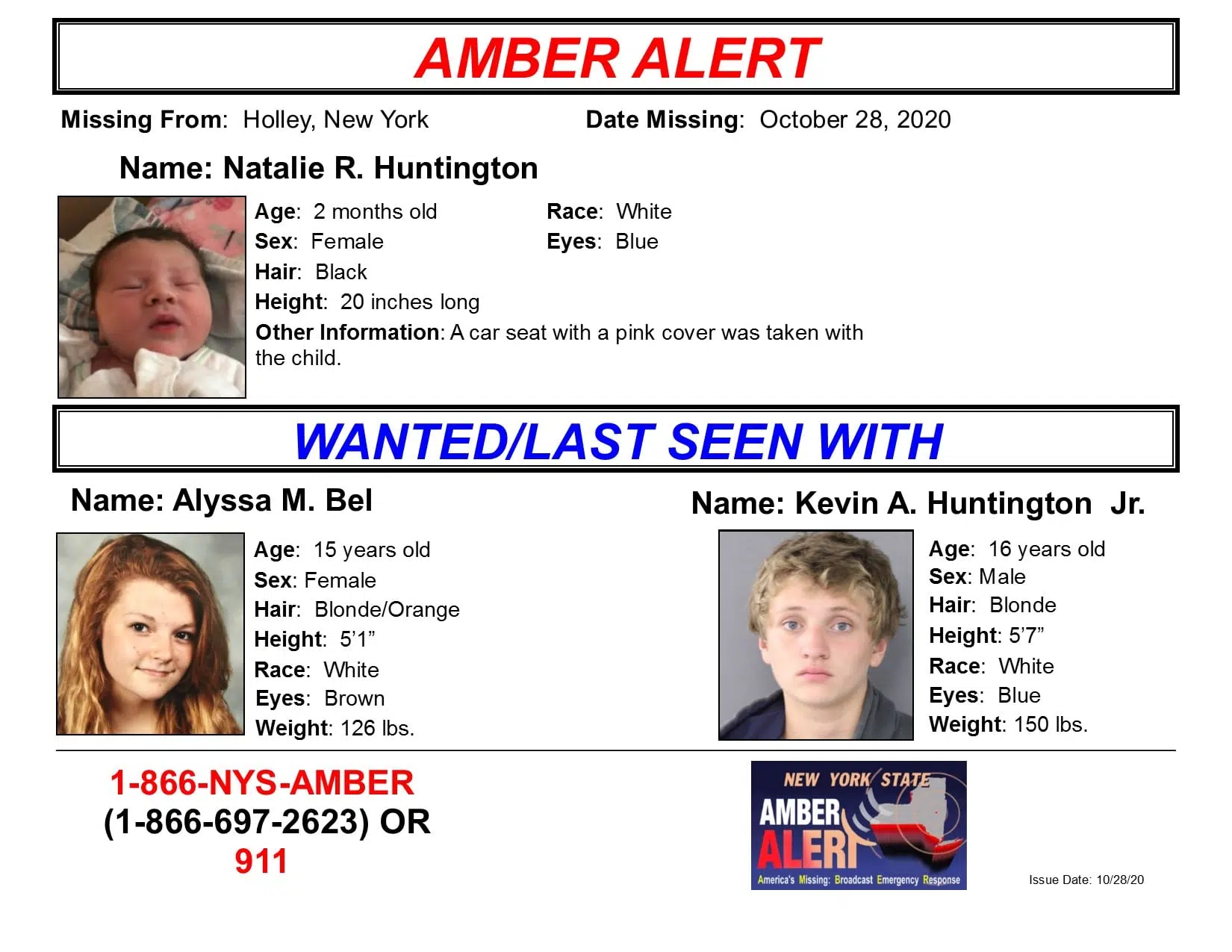 Amber Alert Issued for Infant